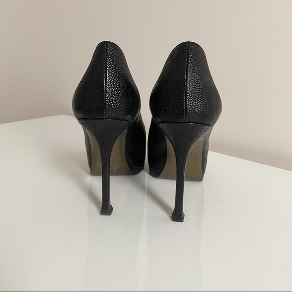 YVES SAINT LAURENT YSL Vernigolf Black Heels - Picture 5 of 10